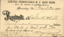 Central Pennsylvania M.E. Book Room Postcard