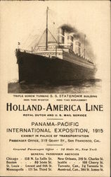 Holland-America Line - Panama Pacific International Expo Postcard