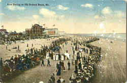 Auto Racing On Old Orchard Beach Maine Postcard Postcard