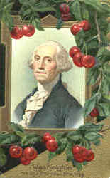 George Washington Cherries Postcard