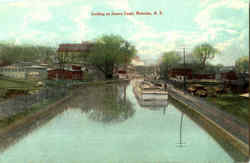 Locking On Seneca Canal Waterloo, NY Postcard Postcard