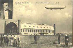 Hamburg Fuhlsbuttel Zeppelin Aircraft Postcard Postcard