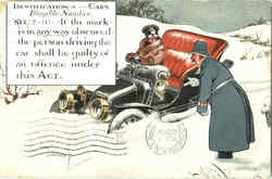 Identification Of Cars Postcard