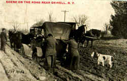 Joy Ride Scene on the road Orwell, NY Postcard Postcard