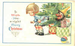 To Wish You A Right Merry Christmas Postcard