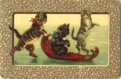 Three Kittens Postcard