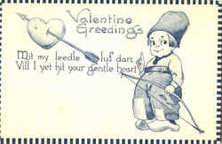 Valentine Greedings Postcard