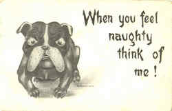 When You Feel Naughty Think Of Me! Postcard