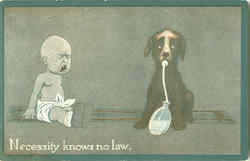 Necessity Knows No Law Postcard