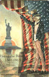 Uncle Sam Honor The Brave 1861-1865 Postcard