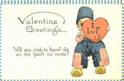 Valentine Greetings Postcard