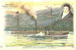 Robert Fulton's Steamboat Clermont Postcard