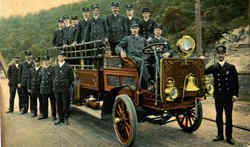 Fire Company and Ladder Postcard