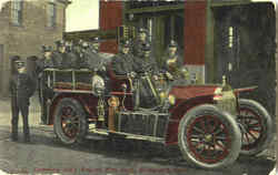 Chemical Auto Engine Fire Dept Postcard