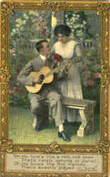 Guitar Serenade Postcard