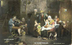 The Blind Fiddler Music Postcard Postcard