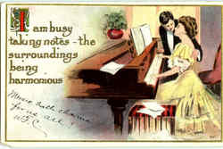 Piano Postcard