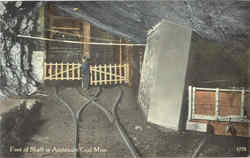 Foot Of Shaft In Anthracite Coal Mine Mining Postcard Postcard