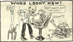 Who's Loony Now? Dentist Postcard