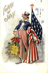 Fourth Of July 4th of July Postcard Postcard