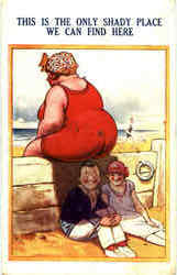 This Is The Only Shady Place Fat People Postcard Postcard