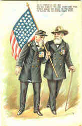 Civil War Veterans Patriotic Postcard Postcard