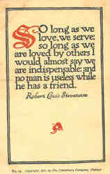 Robert Louis Stevenson Postcard