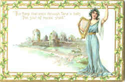 The Harp that once through Tara's halls Music Postcard Postcard