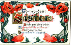 To My Dear Sister To My Dear... Postcard Postcard