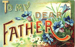 To My Dear Father Postcard