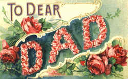 To Dear Dad Names Postcard Postcard