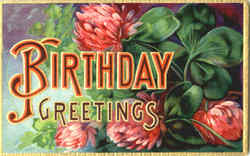 Birthday Greetings Postcard