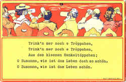 Trink'n mer noch e Troppchen Phrases & Sayings Postcard Postcard