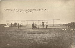 C. Harmon's Farman and Chas. Willard's Curtiss Postcard