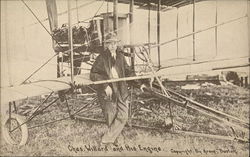 Chas Willard and His Engine Postcard