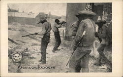 Mexican raiders - Mexican men holding guns Postcard