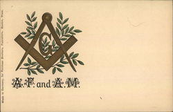 Embossed Freemasons - A.F. and A.M. Freemasonry Postcard Postcard Postcard