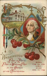 Washington Born Feb. 22, 1732, Died Dec. 14, 1799 Postcard