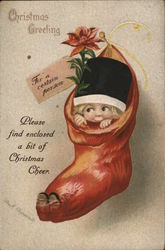 Christmas Greeting for a certain person - elf in a sock Postcard