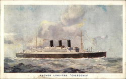 Anchor Line - T. S. S. "Caledonia" Steamers Postcard Postcard Postcard