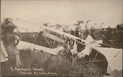 Reginald C. Harmon wreck - airplane crash Postcard