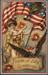 Fourth of July Greetings Postcard