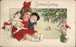 Christmas Greetings Children Postcard Postcard Postcard