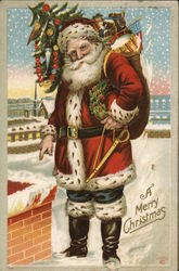 A Merry Christmas Santa Claus Postcard Postcard Postcard