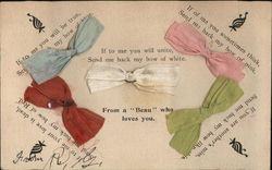 Five Different Colored Bow Ties Postcard