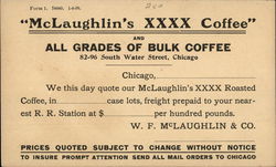 "McLaughlin's XXXX Coffee" Postcard