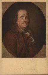 Portrait of Benjamin Franklin Men Postcard Postcard