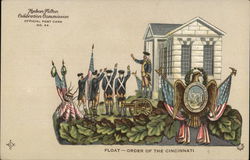 Float - Order of the Cincinnati - army parade float 1909 Hudson-Fulton Celebration Postcard Postcard Postcard