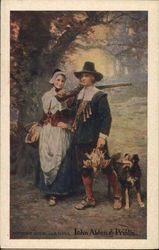 Pilgrims hunting turkey Postcard