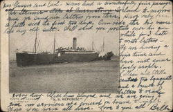 "S.S. Republic" Boats, Ships Postcard Postcard Postcard